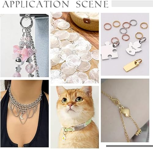 Miniatura 17 de PH PandaHall Alrededor de 1700 anillos divididos de hierro, anillo de salto de doble bucle, diámetro de 0.157 in, alambre de calibre 21, 6 colores 6