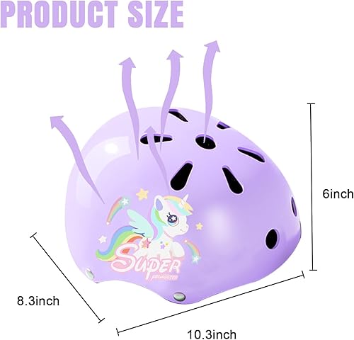 Miniatura 2 de Casco de bicicleta para niños, rodilleras, coderas, muñequeras, equipo de protección, cascos ajustables para niños de 3 a 5 años, 2 a 8 años para