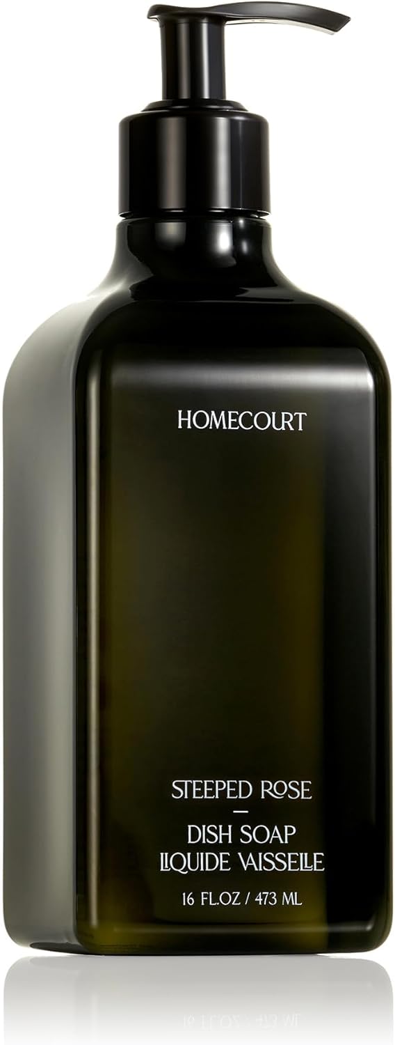 Homecourt Steeped Rose Dish Soap, Dishwashing Liquid with Clean Ingredients, Non-Toxic Dish Soap Liquid, Safe for People and Pets - 16 oz, 2.0