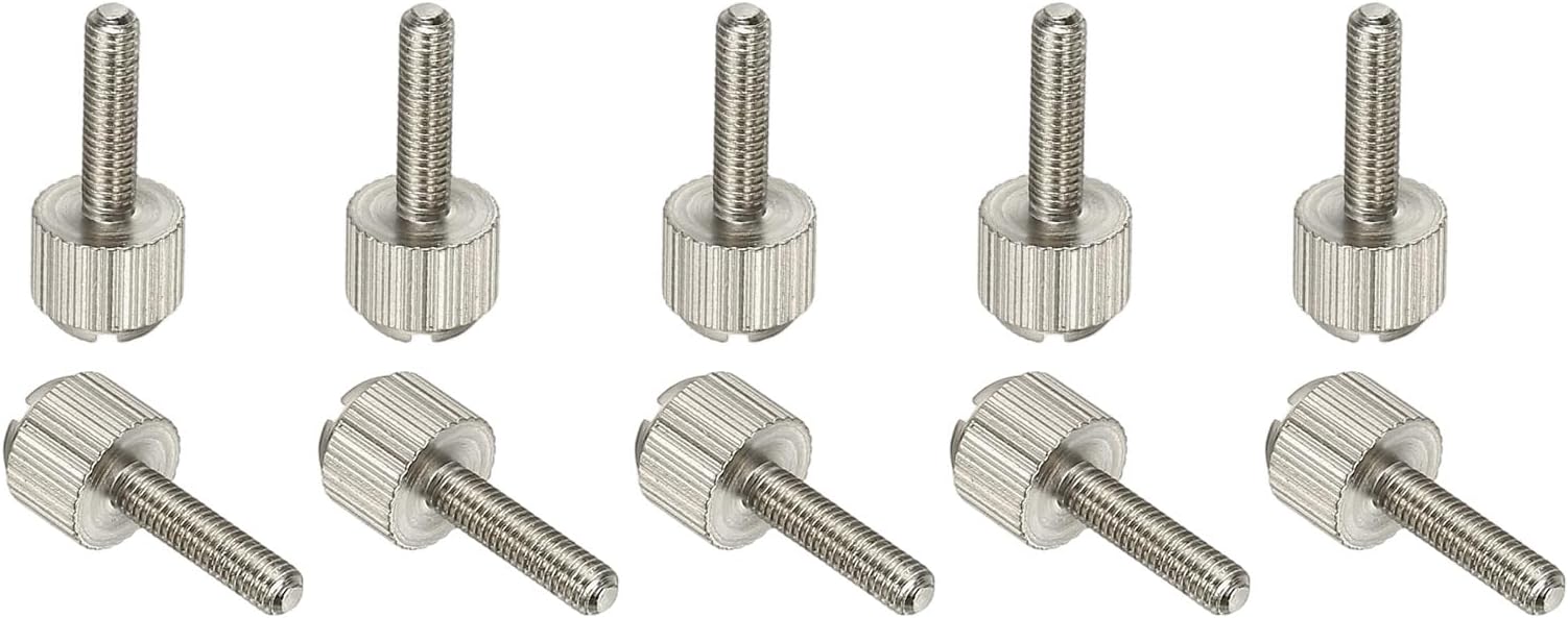 10 Pcs Computer Case Thumb Screws, M3x12 Thread PC Computer Case Fastener Thumb Screws for DIY PC Cover Power Supply PCI Slots Hard Drives