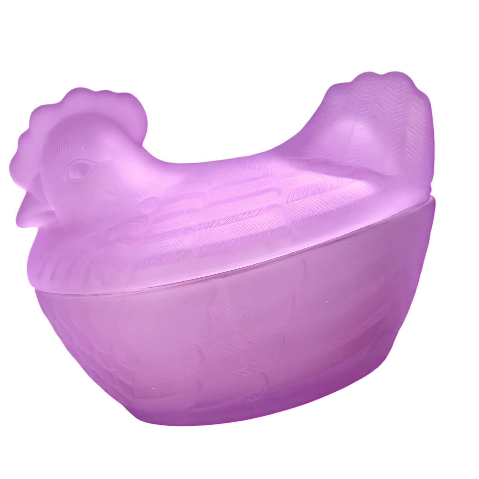 Colorful Chicken Glass Container Pastoral Funny Candy Bowl Jars with Lid for Dry Fruits Sweet and Kitchen Storage Glass Hen Shape Storage Jar