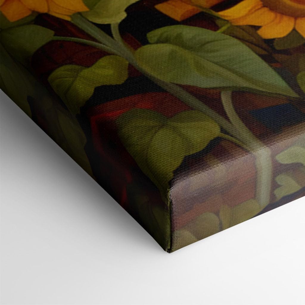 Canvas for Living Room. Idyllic Countryside Bliss Sunflowers and Serenity Unite in a Sunny Day Canvas, 27 x 18 inch Canvas Wall Art - Contemporary Masterpieces - Botanical Home Decor