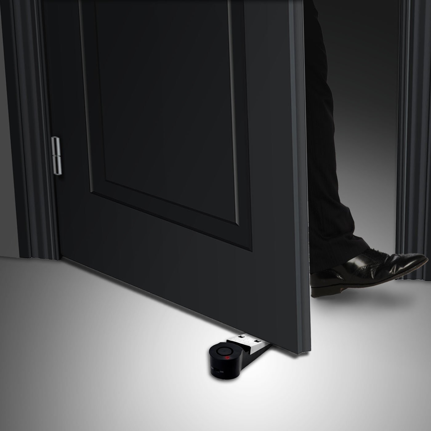 KOBERT GOODS Tür-Stopper mit Alarm-Funktion 5 Stück für Türen 120db Sirene rutschfeste Unterseite Einbruch-Schutz und Erschütterungs-Sensor zur Sicherheit für Außen und Innen