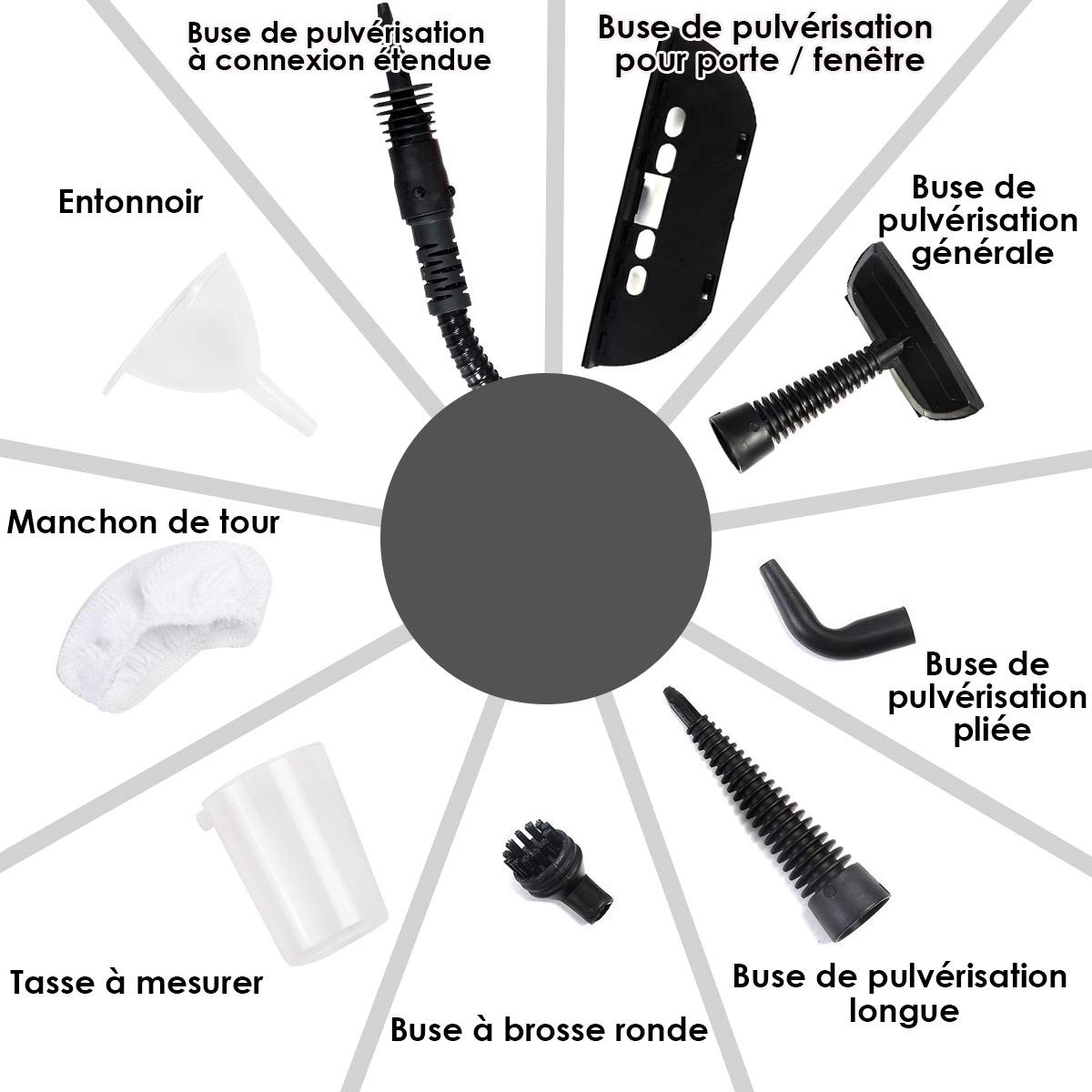GOPLUS Nettoyeur Vapeur à Main, Nettoyeur à Vapeur Portable avec 9 Accessoires pour Enlever des Taches, Tapis, Rideaux, 3 Bar Haute Pression pour Cuisine et Salle de Bain, 350ML, Jaune