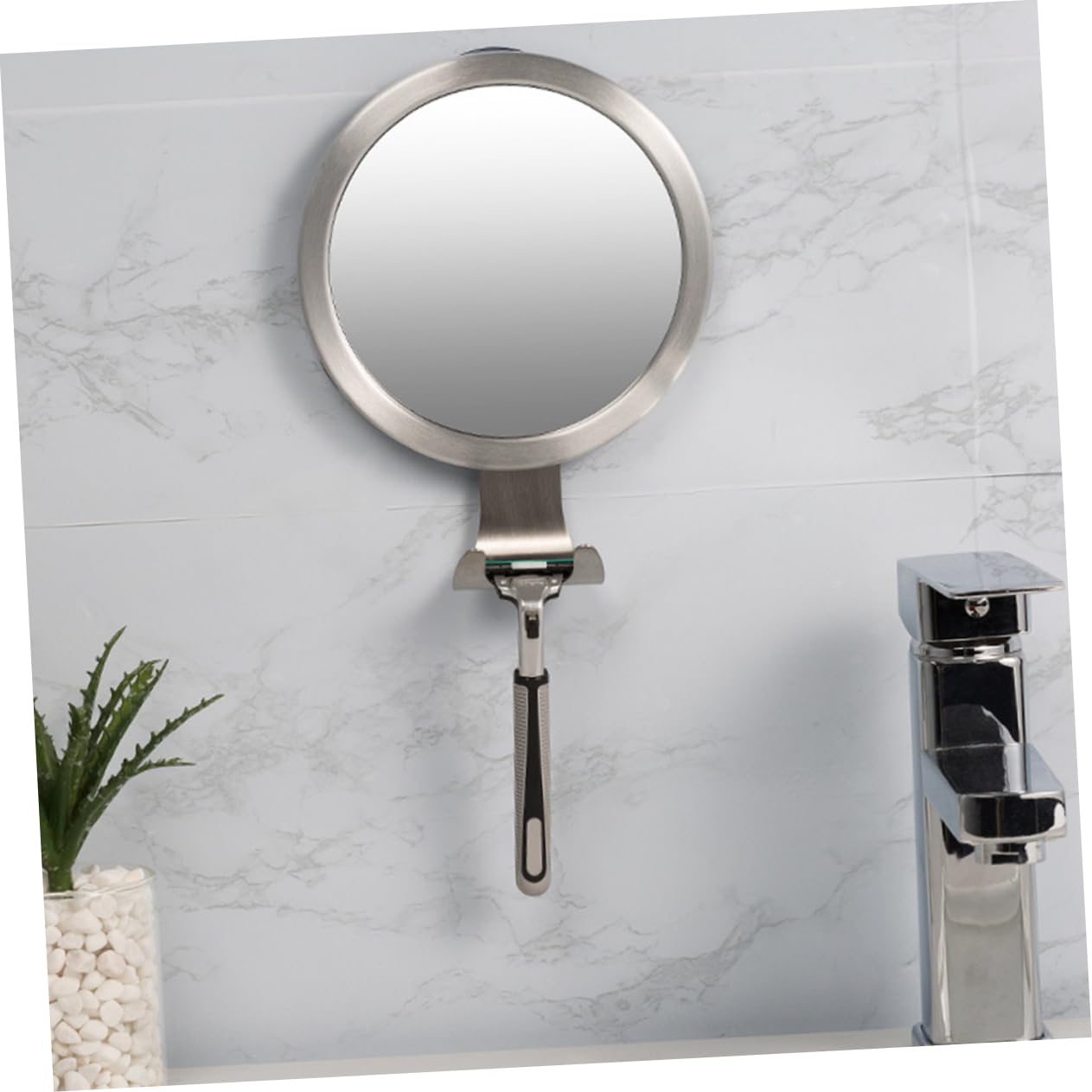 DOITOOL Beschlagfreier Duschspiegel Mit Haken Für Badzimmerspiegel Antibeschlag-freies Design Kein Wasserdampf Für Rasur Und Make-up