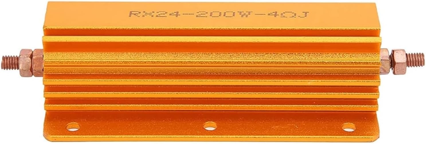 1pcs RX24 200W Aluminum Power Metal Shell Case Wirewound Resistor 1R 2R 4R 8R Ohm(RX24 200W1R 1pcs)