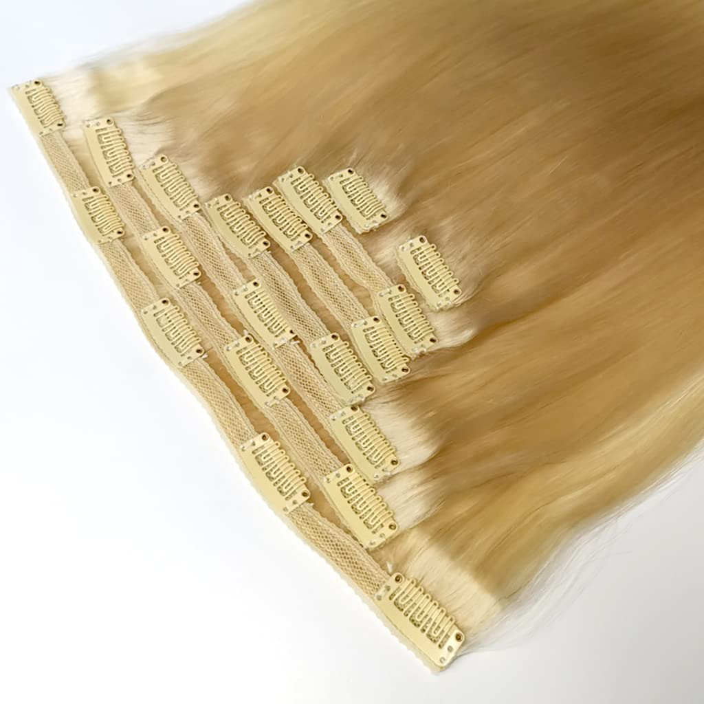Amazon.com : 120G Clips Ins 8pcs Set, Human Hair Extensions  display picture 2