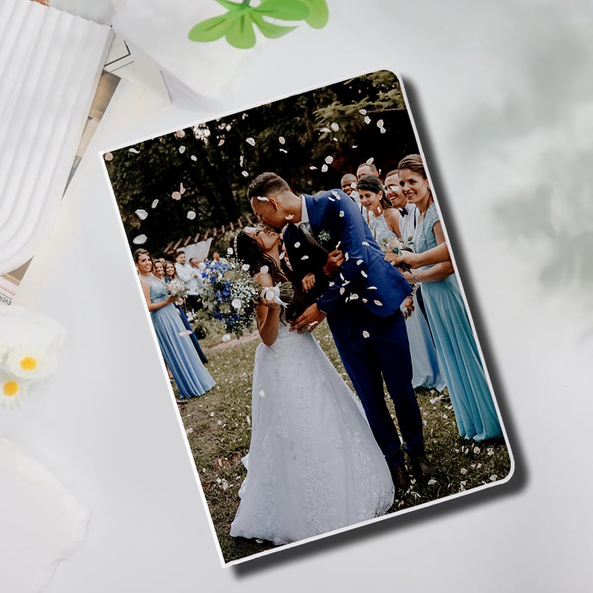 Personalized Customized Case for iPad Air 11 Inch M3 2025/M2 2024(Model:A3266/A3267/A3270/A2902/A2903/A2904),Drop-Resistant Leather Flip Smart Cover,Auto Wake/Sleep,Custom Photo Picture Text