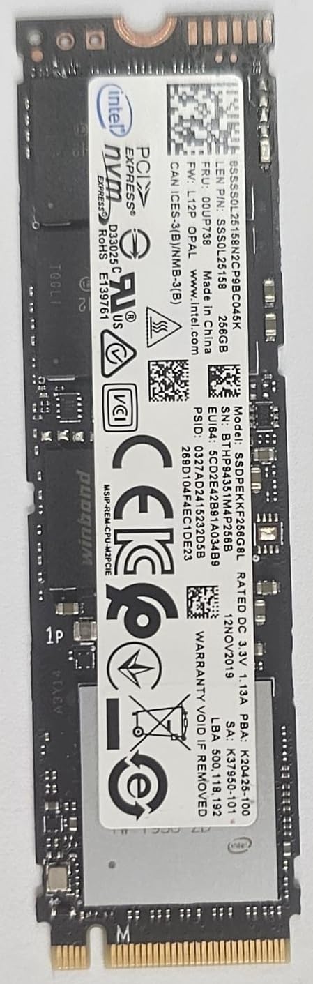 M.2 2280 SSD NVMe 256GB 19枚 Amazon | Intel 256GB PCIe-NVMe SSD、2280 M.2、SSDPEKKF256G8L