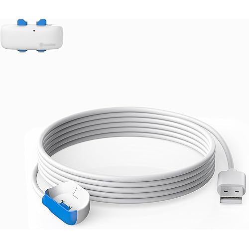 USB Charging Cable Compatible with Tractive GPS Pet Tracker Location Smart Activity for Dogs Replacement Magnetic Charger Base (New White)
