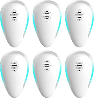 Ultrasonic Pest Repeller Indoor, 6 Pack Pest Repellent Ultrasonic Plug in Electronic Repeller for Mosquito, Spider, Bugs, Mice, Ant, Insects, Roach, Non-Toxic