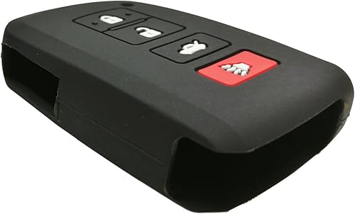 Miniatura 2 de 2 piezas Coolbestda Rubber 4 botones protector de llavero sin llave para Toyota RAV4 Sequoia Highlander Avalon Corolla Camry HYQ14FBA