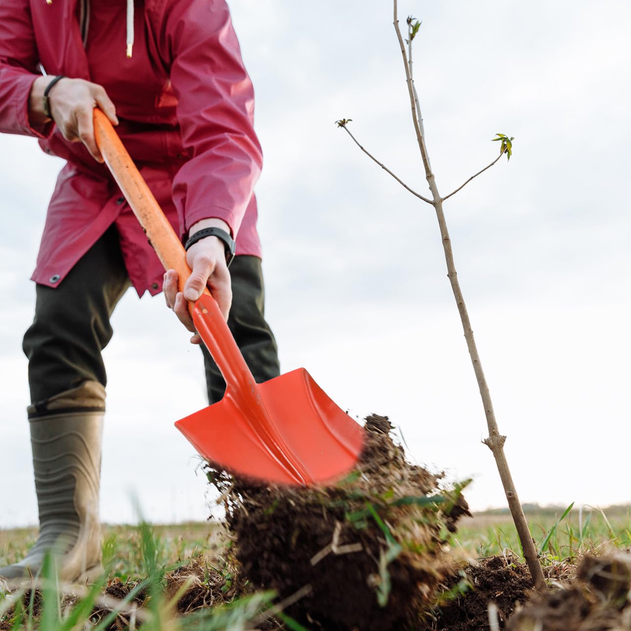 BESTonZON Gartenhandschaufel Karbonstahl Tragbare Gartenschaufel Robust und Leicht Widerstandsfähig gegen Verformung Bequemes Griffdesign für Gartenarbeit und Pflanzungen im Freien