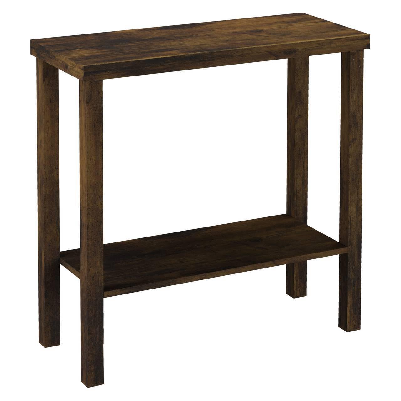 URBNLIVING 2-Tier Wooden Narrow Console Side Table, Entryway Hallway Furniture, Slim Storage & Display Table with Open Shelves, Sturdy Construction, Contemporary Finishes, Ideal for Home and Office