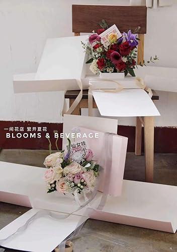 Miniatura 7 de Caja de regalo de flores de explosión sorpresa de 10 x 10 x 14 pulgadas, para propuesta de matrimonio, fiesta de cumpleaños, Navidad, cualquier Oro