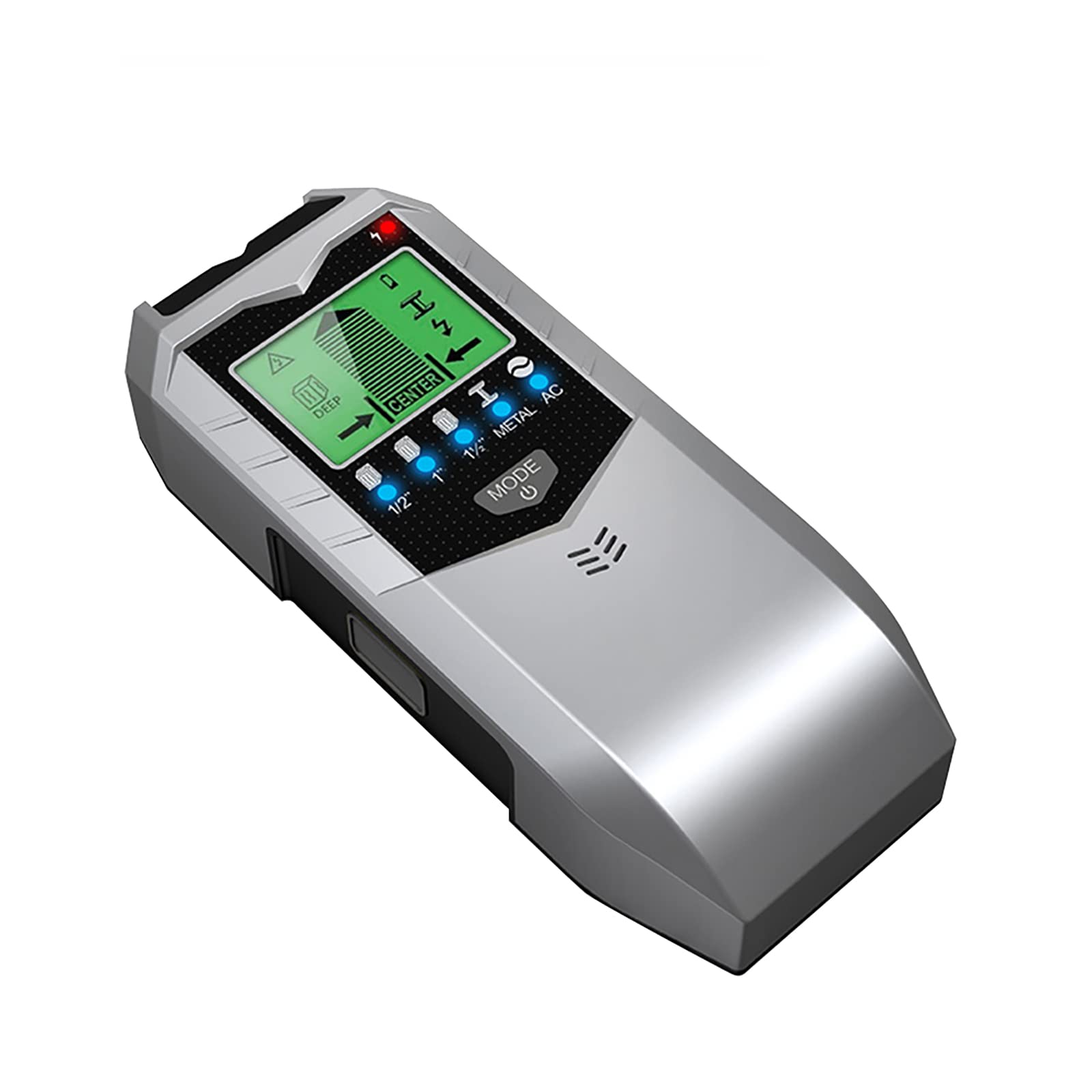 Escáner De Pared, Detector De Metales Portátil 5 En 1 con Pantalla LED LCD Verde Retroiluminada para Detección Central De Bordes Vigas De Madera/Metal/Cables Activos De CA En Paredes