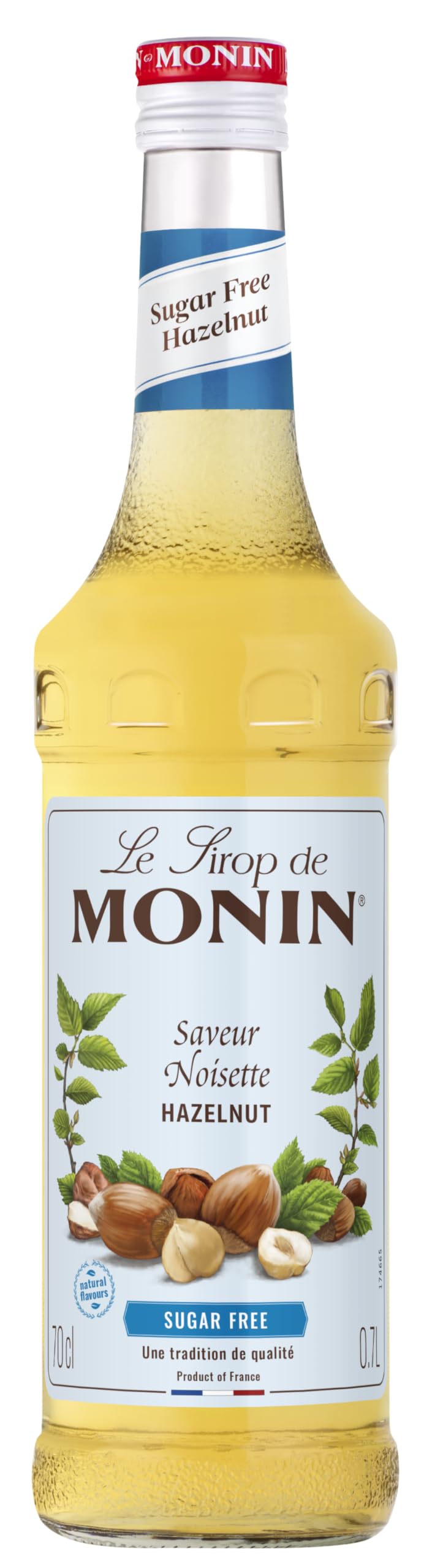 MONIN - Assortiment MONIN Sans Sucre Saveurs Vanille, Caramel, Noisette - Pour Café, Chocolat Chaud, Capuccino ou Latte - Arômes Naturels - Bouteille en Verre - 3 x 70 cl