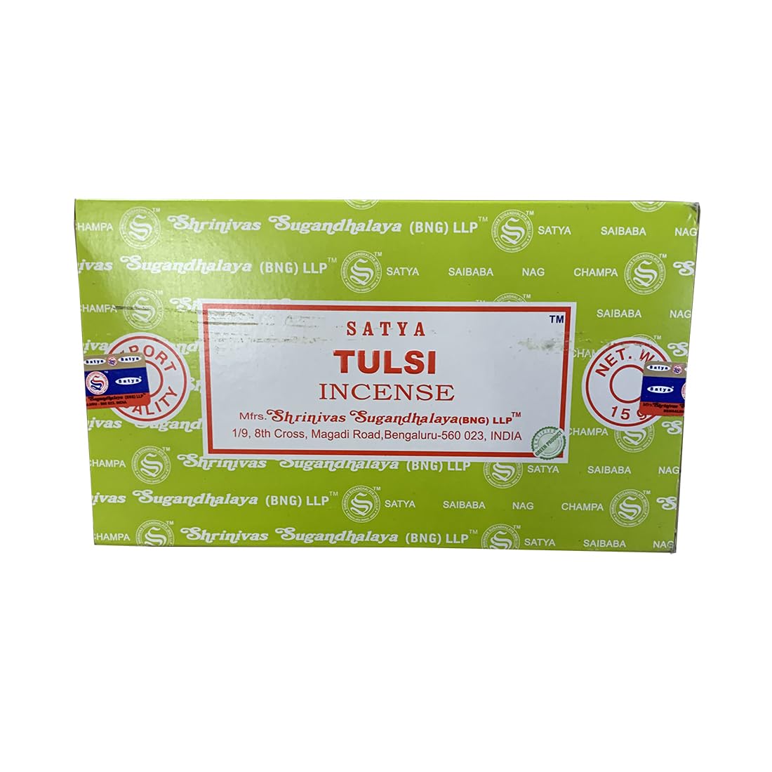 Giftlocaluk Sacred Basil, Green, Slightly Peppery Satya Tulsi Incense Sticks – Holy Basil Aroma For Purification & Ayurvedic Healing 240 Sticks (12X20)