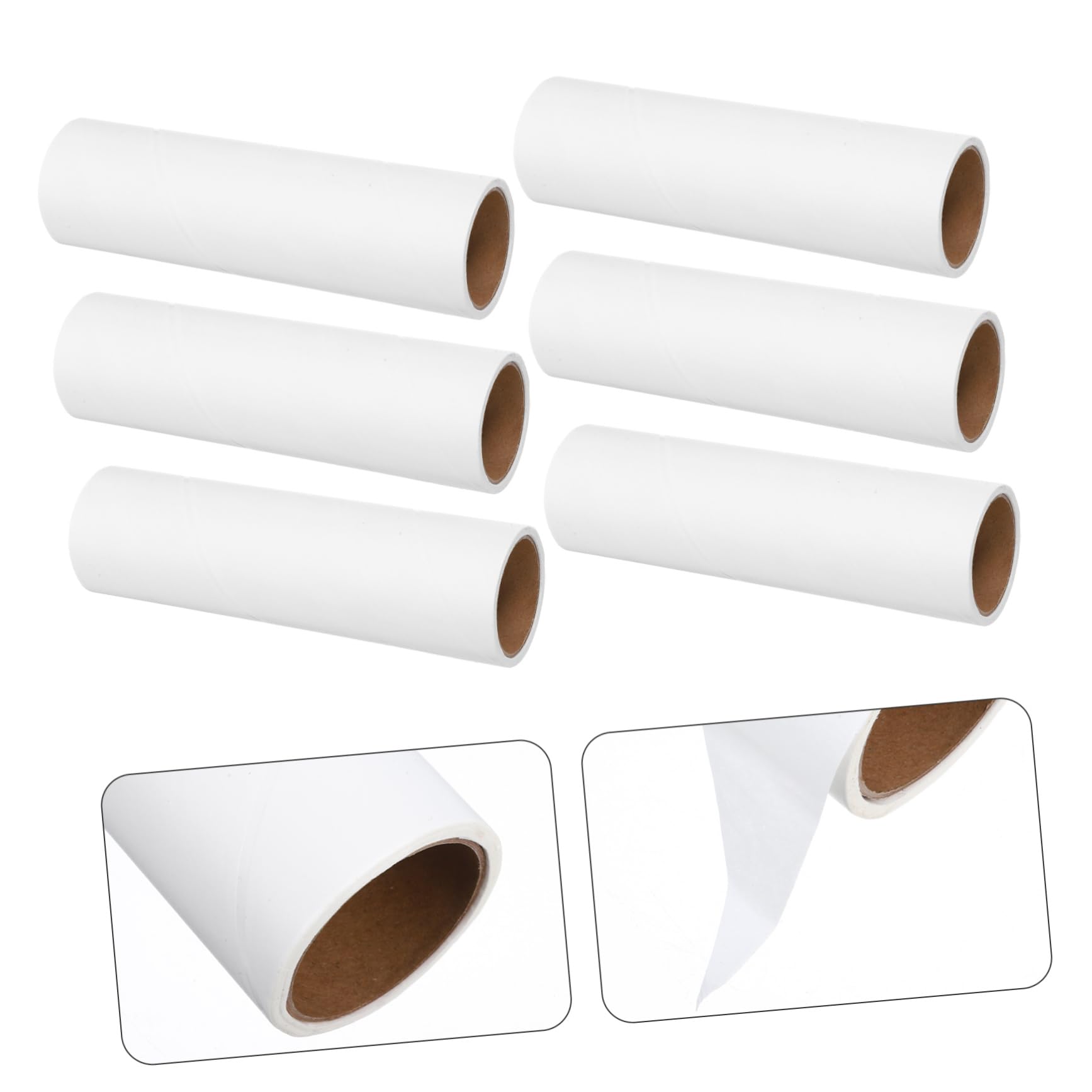 CALLARON 10 Rollen Fusselroller Nachfüllpackungen 50 Blatt Je Rolle Papier Extra Haftend für Tierhaare und Kleidung Leicht zu Ersetzen