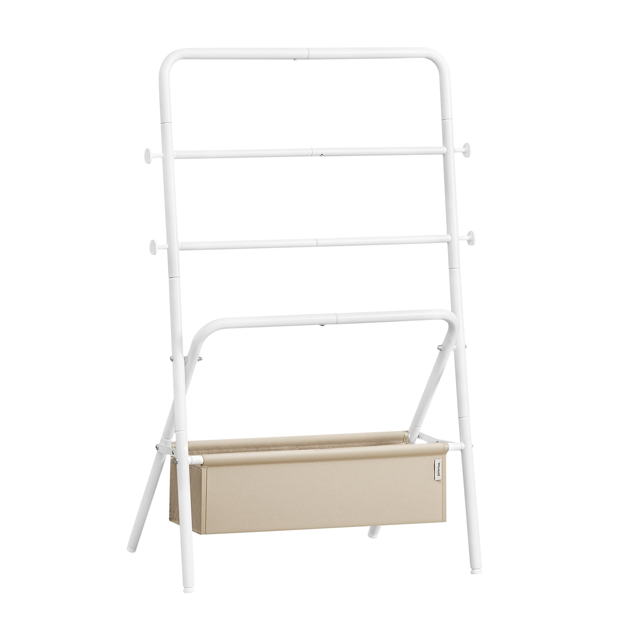 Portasciugamani HOOBRO Con 5 Ganci - 60x177 Cm, Metallo E Legno - Foto 4
