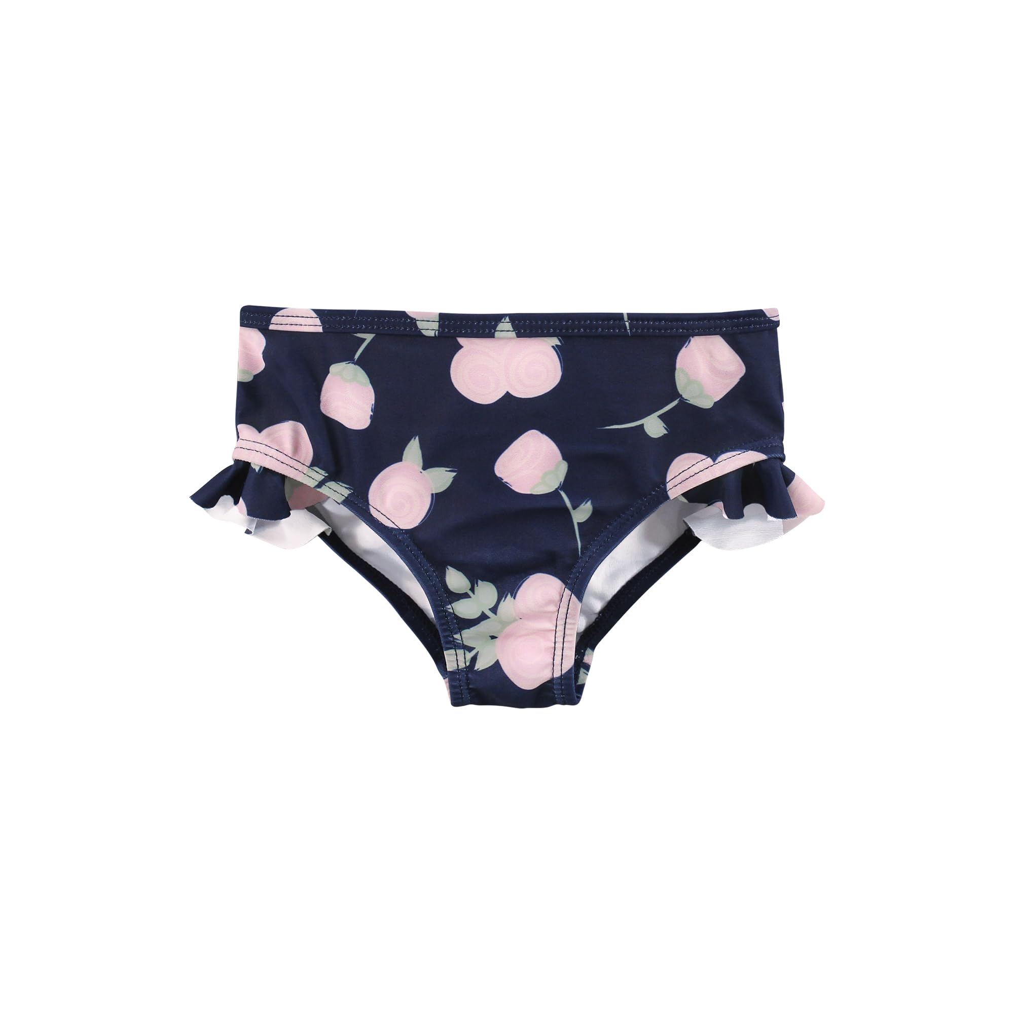 Hudson Baby Unisex Baby Swim Rashguard Set, Navy Rose, 5T