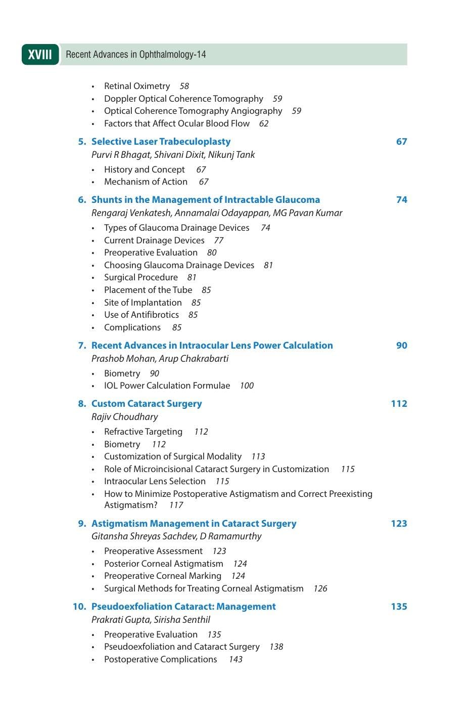 Recent Advances in Ophthalmology (Vol. 14) 1