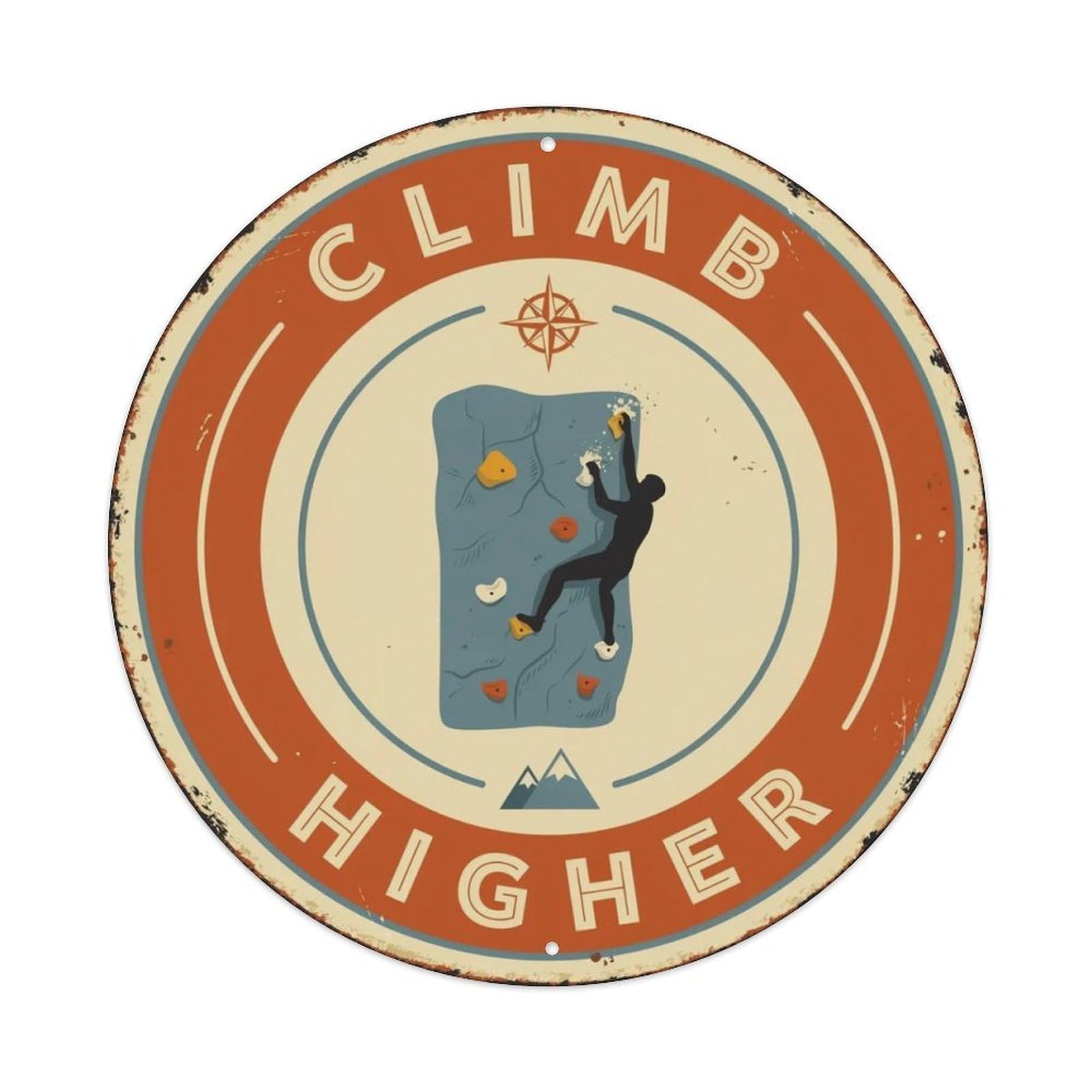 Lvalogy Style Climb Higher Metal Tin Sign Plaque