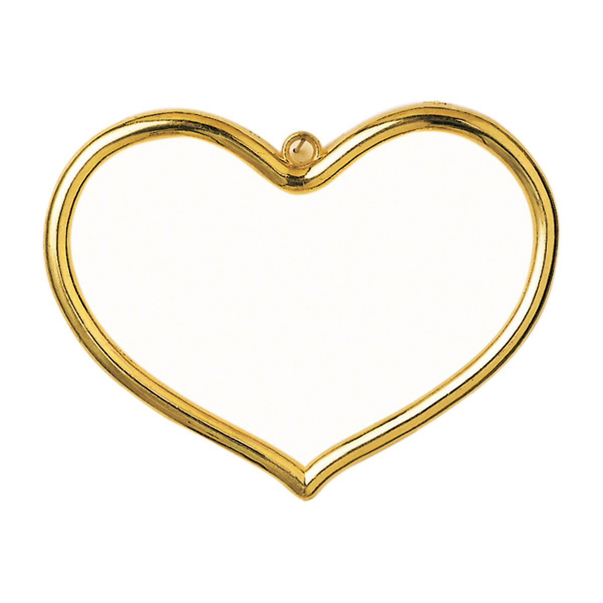 Vervaco Heart Shaped Frame, Plastic, Gold, 8 x 5 cm