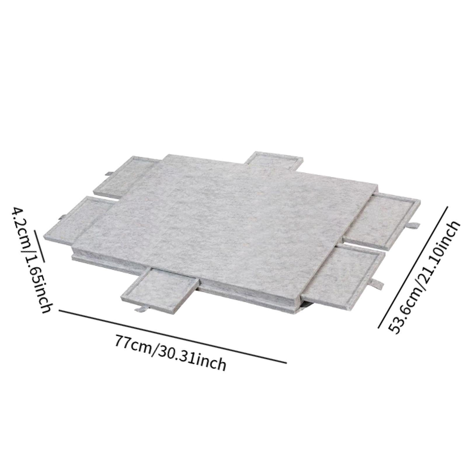 Mesa Rompecabezas Tablero Plegable con Seis Cajones de Fieltro Antideslizante para Organización de Piezas Y Montaje Adecuado para Aficionados Y Regalo, Light Gray S