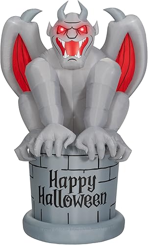 Holidayana Inflables de Halloween grandes gárgola de piedra de 8 pies decoraciones inflables para exteriores decoraciones de Halloween para patio