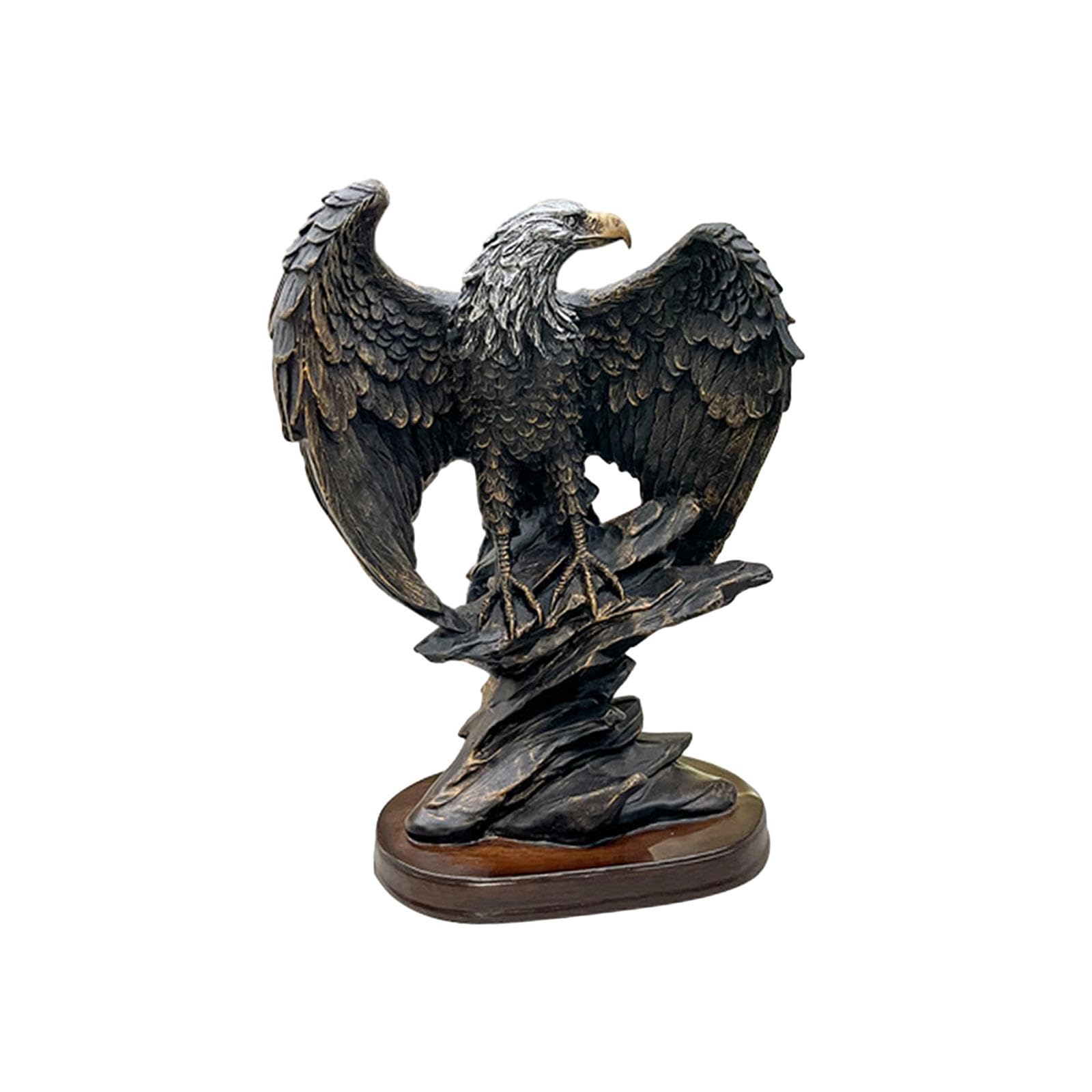 Rockible Eagle Statue & Sculpture - Falcon Ornament Resin Artwork for Home Decor, Bookshelf, Bedside Tables, Party, Desk & Gift