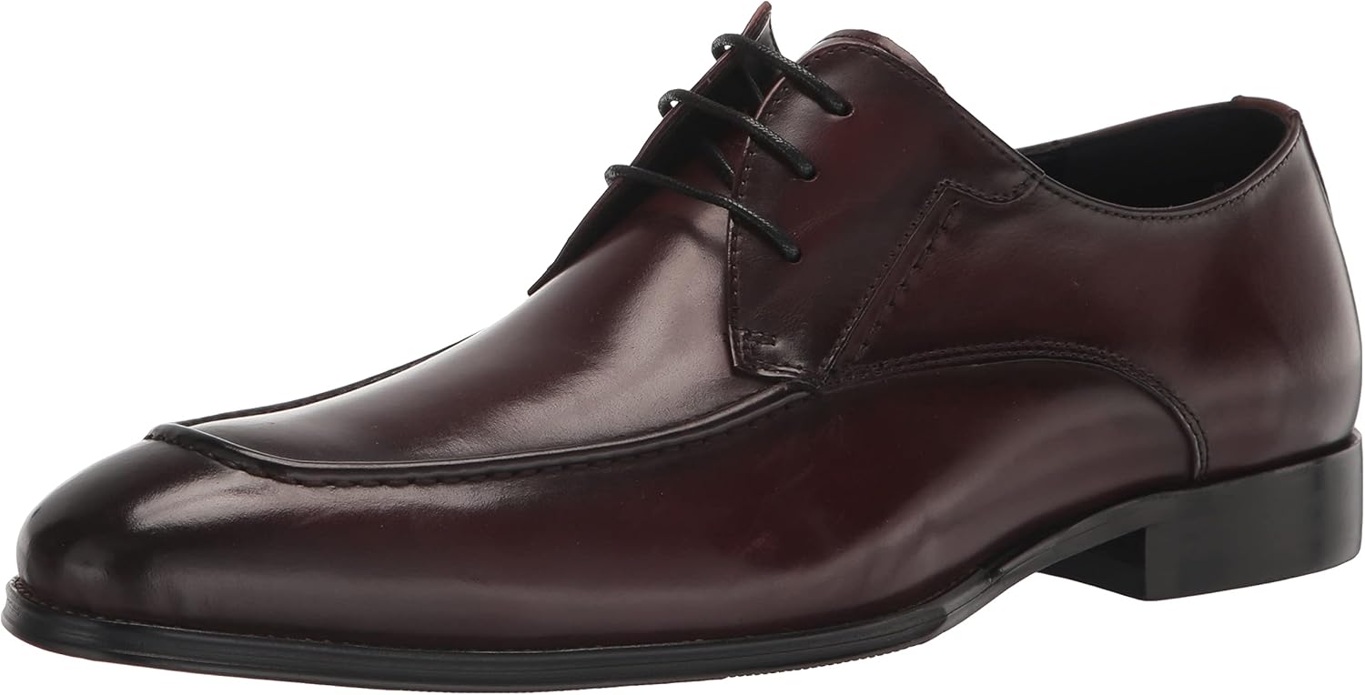 Steve Madden Men's Duanne Oxford, Bordeaux Leather, 9