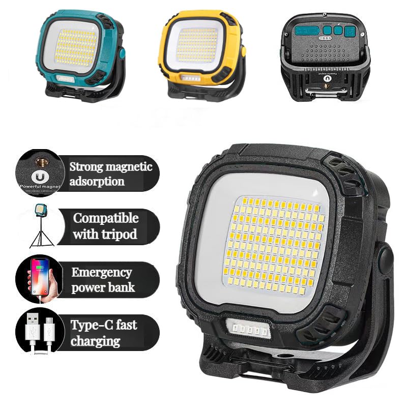 New Multifunctional Work Light Portable Handheld LED Strong Light Long Endurance Outdoor Emergency Light Strong Magnetic Tape Hook (W892-2-Black) - Image 2