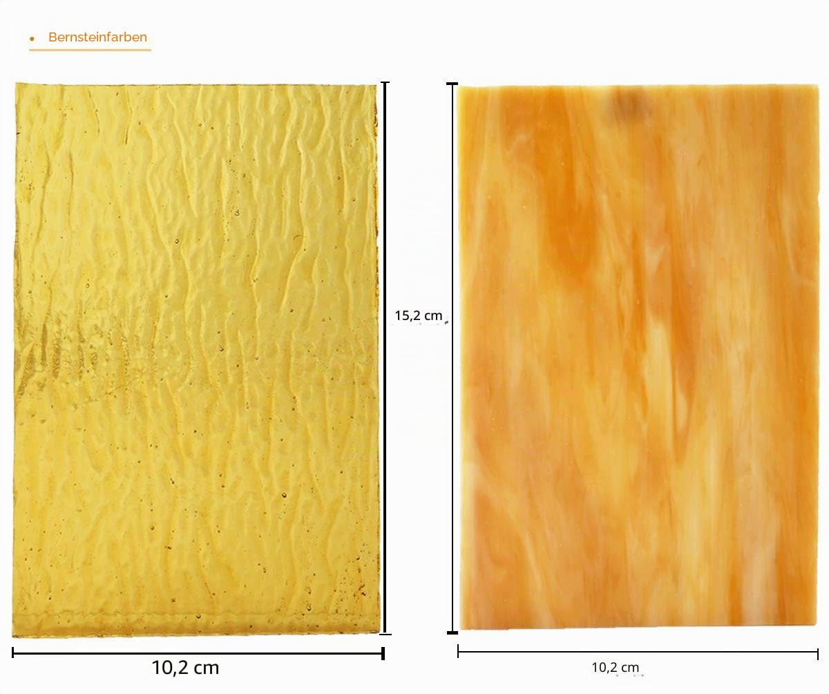 Lanyani Buntglasplatten 10,2 x 15,2 cm Tiffany-Glas gemischte Texturen 10 Blatt