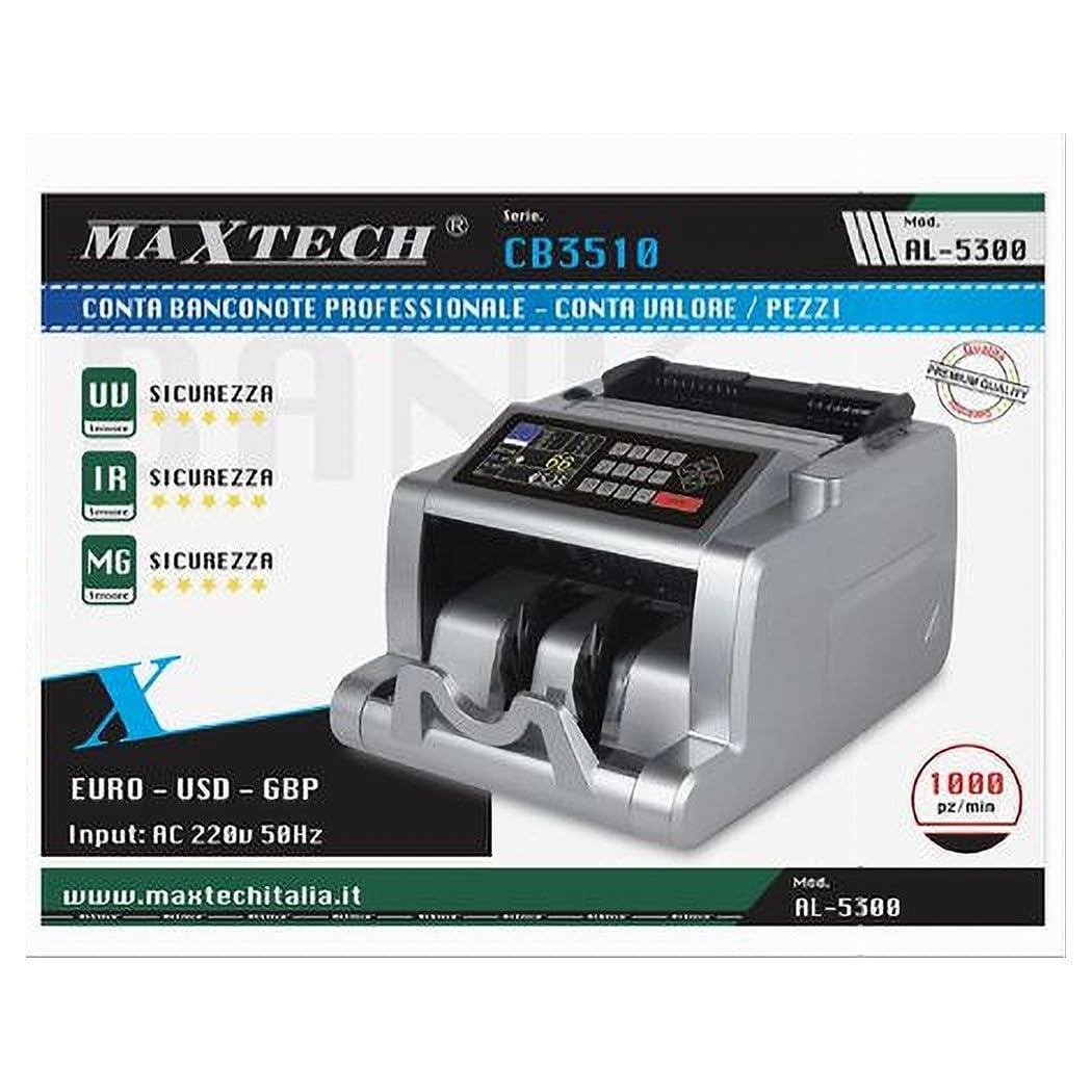 Conta Banconote Professionale VALORIZZATORE RILEVA Verifica Soldi Falsi AL-5300-32046
