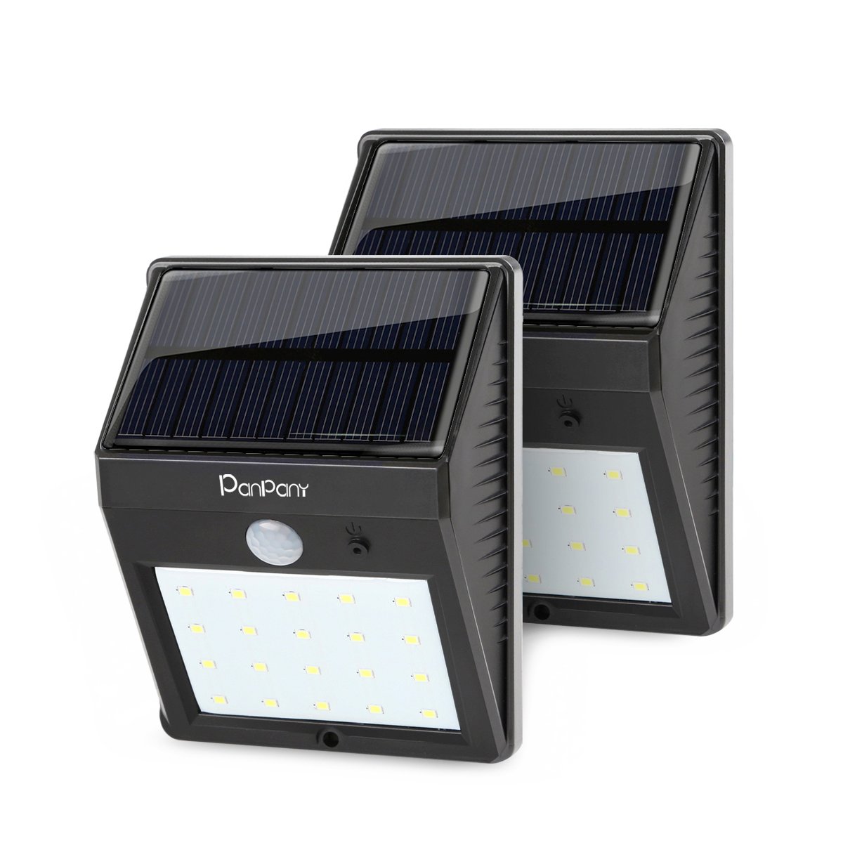 Solar Lights, 20 LEDs Waterproof Pool Lights Outdoor Security Decorative Wall Light with Motion Sensor Activated for Wall Mount Lamp Path Step Landscape Garden Lighting -[2 Pack]