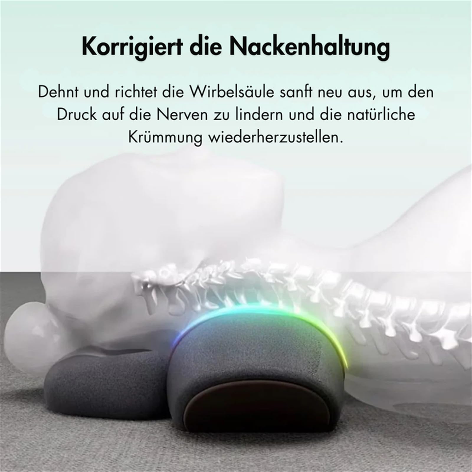 acurion thera kissen 3-in-1 Nackenmassagekissen mit Wärmefunktion, ergonomisch und verstellbar, für maximalen Komfort