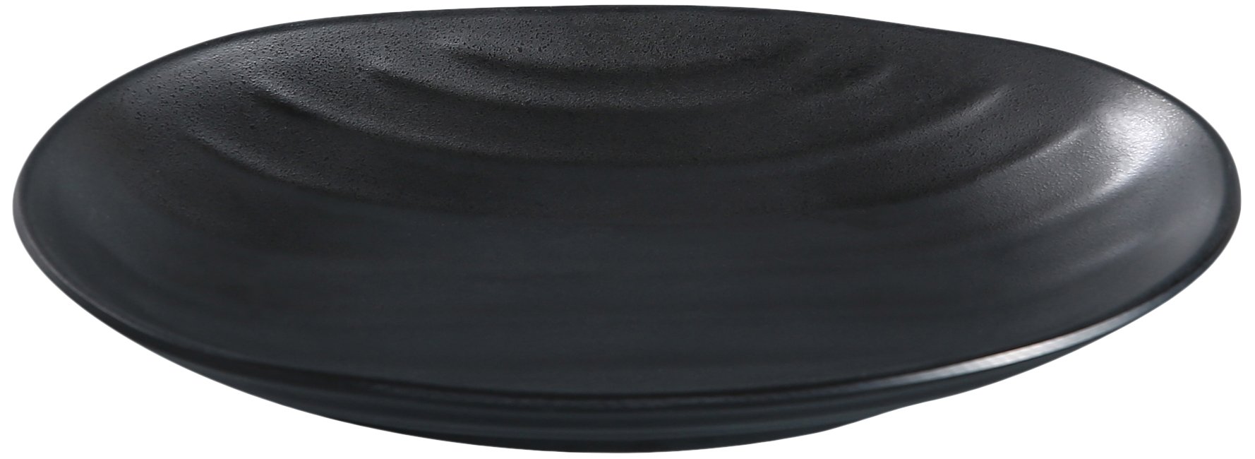 Asian Style Black Pearl Melamine with Matting Surface 9 1/2" OVAL DEEP PLATE box of by Yanco – Medium, Melamine, Black, Pack of 48, Model BP-2109