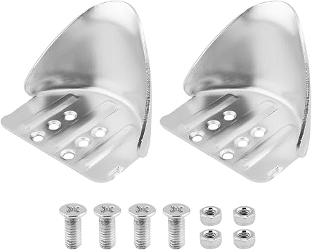 2 Pack Drywall Stilts Heel Bracket Replacement Kits, Stilt Heel Bracket Replacement Kit Aluminum Adjustable Part for PaintingSilver