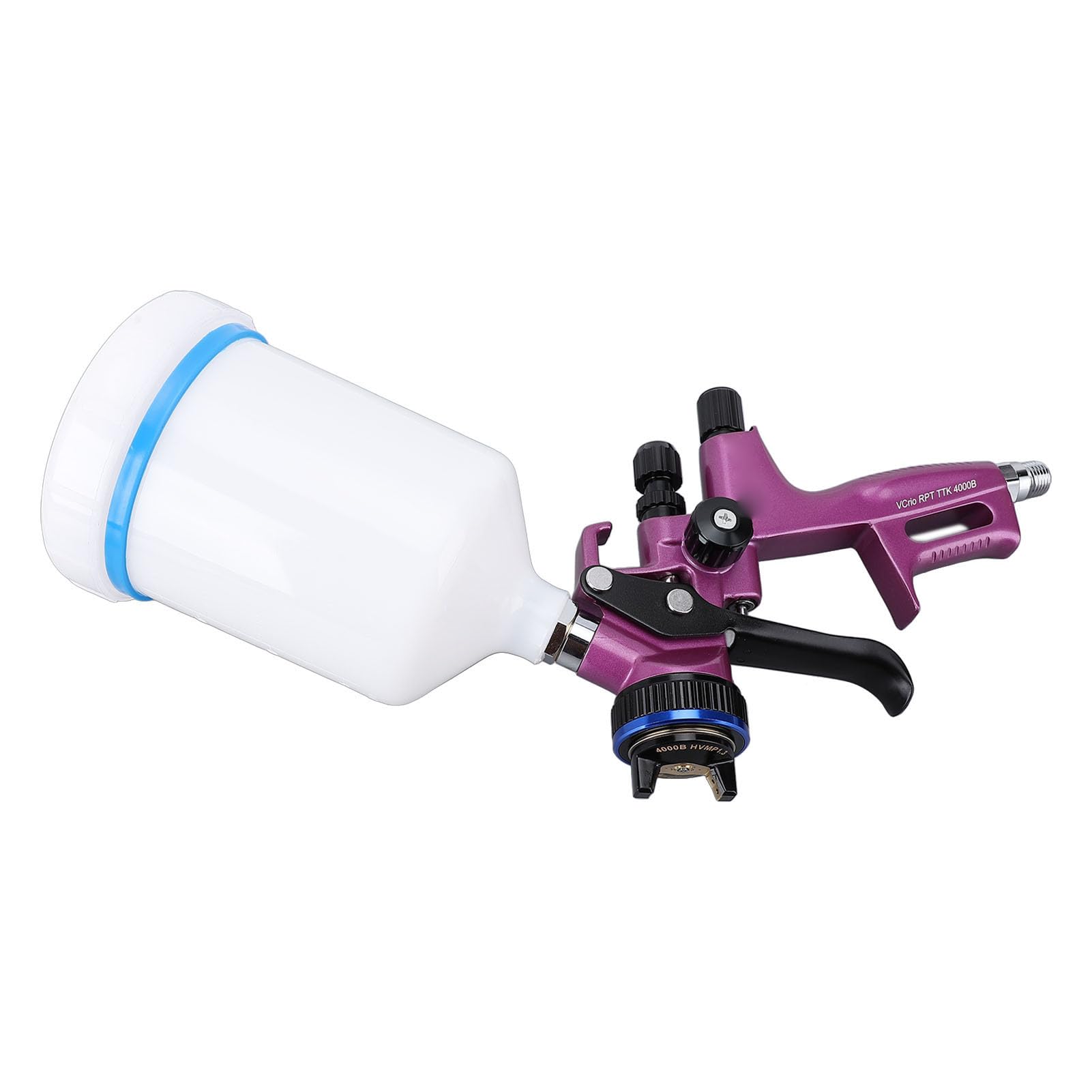 Pistola per Verniciatura a Spruzzo HVLP, Spruzzatore per Verniciatura Automatica con Ugelli 1,3 Mm, Tazza 600 Ml, Pistola a Spruzzo Ad Aria per Verniciatura Automobilistica