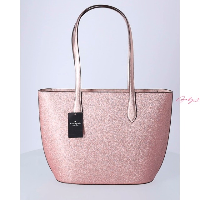 Kate Spade Glimmer Large Top Zip Tote Shoulder Bag Glitter Holiday