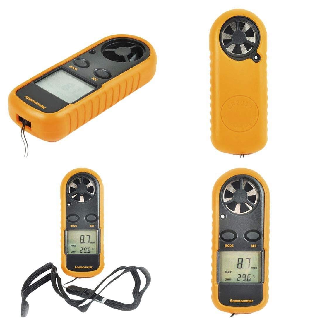 Anemometro digitale LCD Misuratore di velocità del vento del misuratore del misuratore del calibro del misuratore del flusso di parati del flusso aereo digitale for il windsurfing Kite Volare Vela