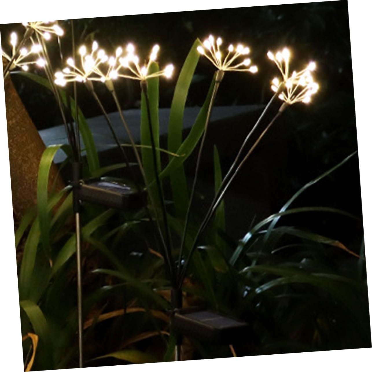 YARNOW 2piezas Lámparas Solares Decorativas En Forma De Flor Para Jardín Luces Solares Exteriores Para Césped