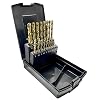 GERYWOLF 19 pcs Cobalt Drill Bit Set, M35 Industrial Grade, HSS Drill Bits (1mm-10mm) 0.5mm Stepped, for Stainless Steel, Cast Iron and Hard Metals, with Indexed Storage Box