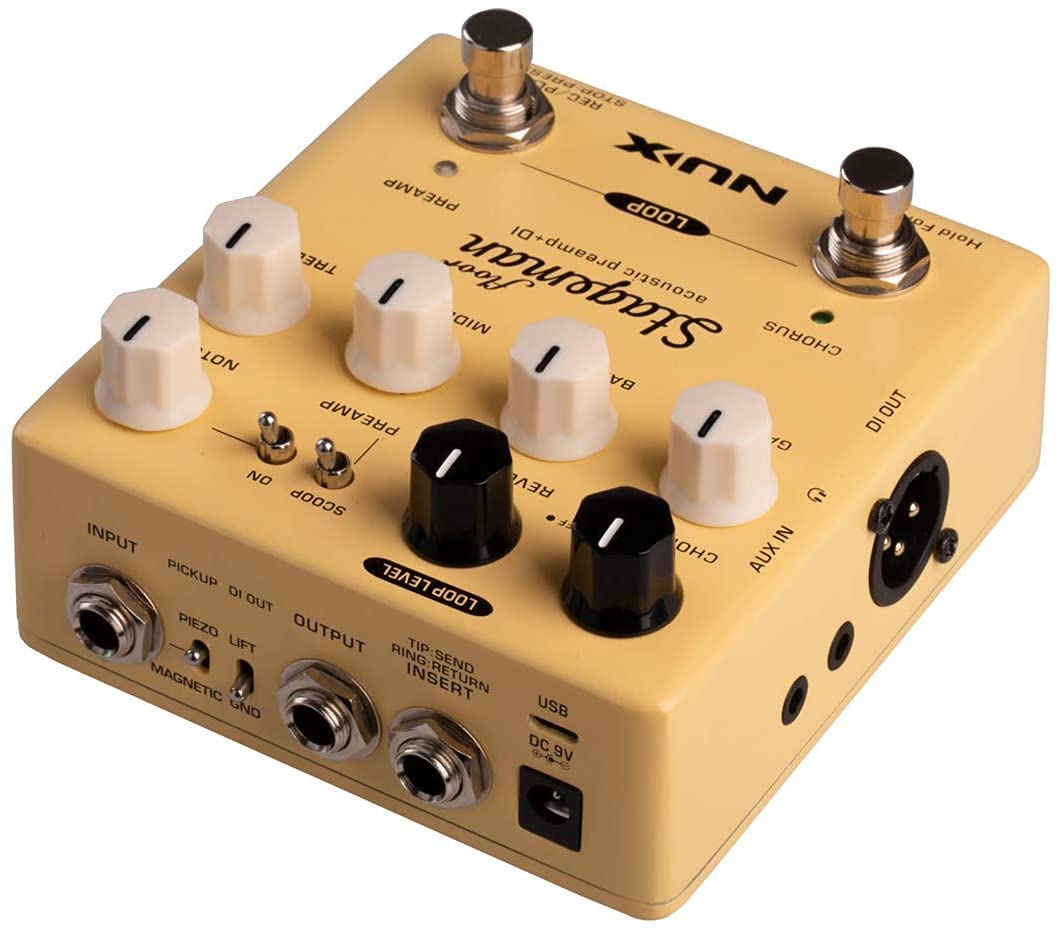 Amazon.co.jp: NUX Stageman Floor Acoustic Preamp/DI Pedal Bundle