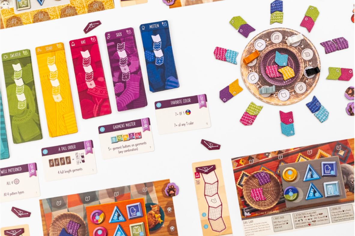KNITTING CIRCLE Gioco da Tavolo, Piazzamento Tessere, in Italiano, Little Rocket Games