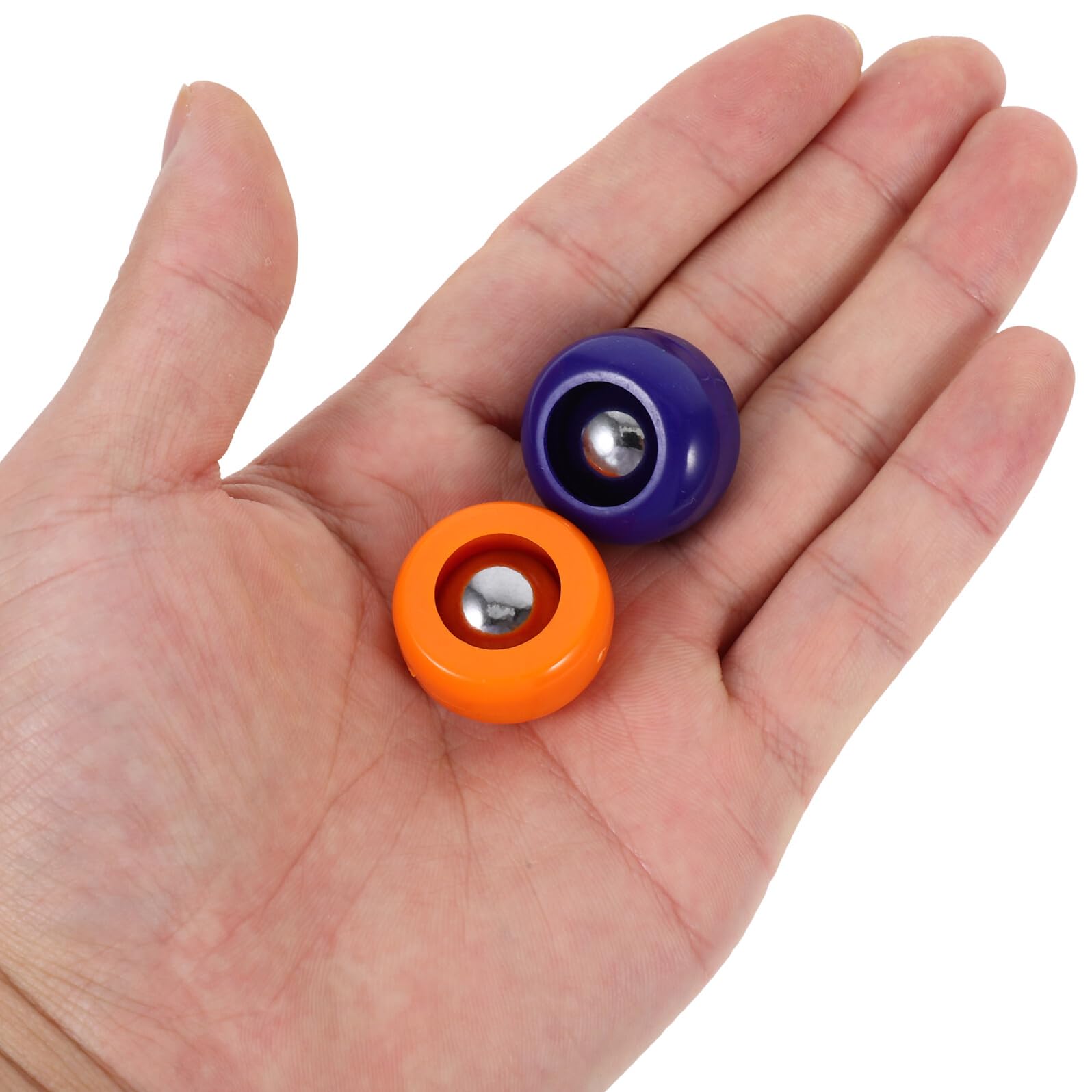 Lot de 20 Mini Palets de Jeu de Curling Bowling en Polypropylène, Bleu et Orange, Accessoires pour Mini Jeu de Palets, Utilisation Intérieure et Extérieure, Jeux de Société