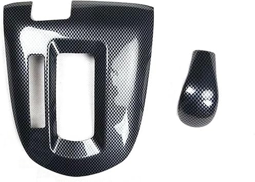 Compatible With Qashqai 2016 LHD Car Gear Shift Knob Head Box Decoration Cover Trim Stickers Interior Car Styling ABS Carbon Fiber 2x
