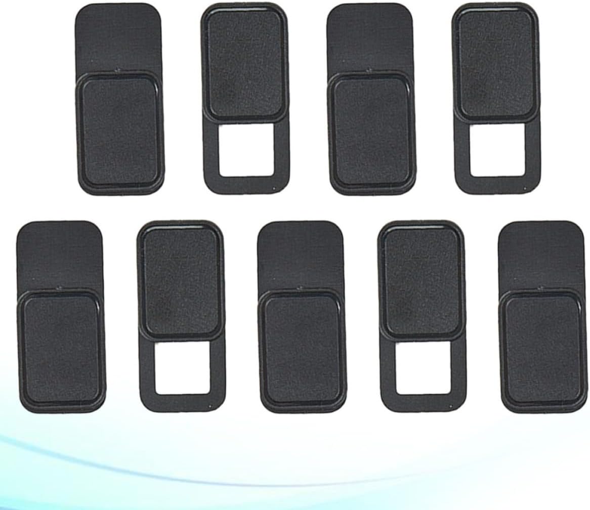 Webcam Cover Slider Camera Privacy Shutter 9pcs Metal Oval Shaped with Heat Resistance and Privacy Protection, Black for Laptop and Computer for Webcam Security
