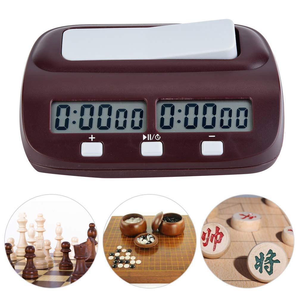 Reloj de ajedrez, Temporizador Digital Profesional con Alarma Integrada Reloj Juegos de Mesa para Torneos Escolares Clubes y Familias